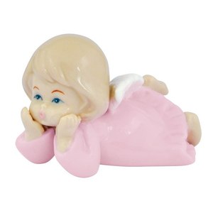 Angelo in Ceramica Personalizzabile di Colore Rosa, Dimensioni 6.2*5.1*4.5 - Product Image 1