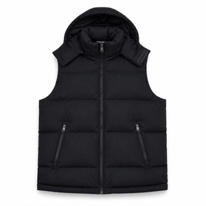 2026 New Fashion Black Sleeveless Puffer Vest <strong>Ladies</strong> Insulated Down <strong>Gilet</strong> <strong>with</strong> Button Closure for Layering - Product Image 4