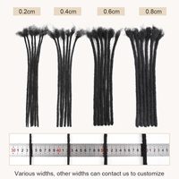 Estensioni Dreadlock 100% Capelli Umani Veri per Uomo/Donna, Treccine Fatte a Mano all'Uncinetto per Tutta la Testa, Dreadlock in Bulk con Ago