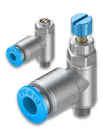 Válvula de Control de Flujo Unidireccional Original FESTO GRLA-M5-QS-4-RS-D 197577, Conectores Neumáticos, Fabricación China