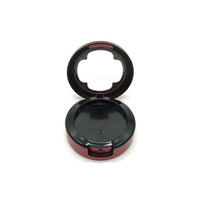 Boîte à poudre libre portable à couvercle rabattable avec miroir, étui compact, conteneur vide pour poudre, rangement de maquillage de voyage pour retouches en déplacement
