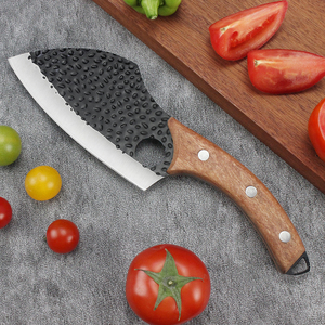 (SD-0023) tay cầm bằng gỗ uốn cong dao nhà bếp 6 inch tay rèn Mẫu dao khắc 4cr13mov - Product Image 4