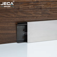 Plinthe décorative en acier inoxydable/aluminium JECA avec éclairage LED intégré, plinthe moderne pour condo