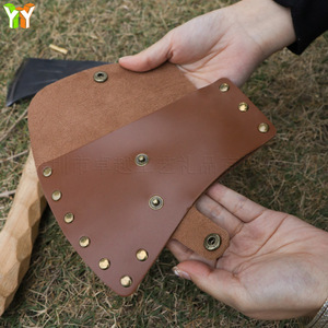 In stock: Outdoor camping woodcutting axe protective cover, garden axe <b>tool</b> PU leather <b>case</b>, axe blade cover, small bag - Product Image 4