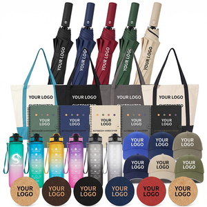 Custom Logo Promotional Gift Set T Shirt Umbrella Water Bottle Bag Hat Bulk Corporate Giveaways Team Events Branding