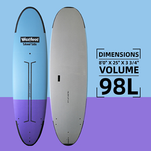 Vente en gros d'usine OEM de planches de surf |   Planche de surf pour débutants 8'0" 98L en fibre de verre souple, mousse EPS et époxy, design sous vide - Product Image 2