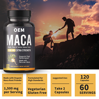 Capsules de racine de maca OEM, capsules de maca noire, fourniture de capsules de maca noire en marque privée, naturelles