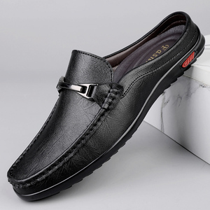 <span class=keywords><strong>Mules</strong></span> pour hommes sabots Penny mocassins chaussures plates Gommino sandales à enfiler pantoufles à enfiler pantoufles à enfiler en cuir à bout fermé - Product Image 4