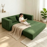 Sofá cama plegable de espuma viscoelástica, sofá de espuma viscoelástica de 2 plazas, sin instalación, suelo fácil de transportar para sala de estar y dormitorio