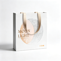 Coffret Cadeau Luxe de Gâteaux de Lune pour le Festival de la Mi-Automne, Design Lune Lumineuse LED, Lamination Mate, Gaufrage UV, Boîte Rigide Surprise