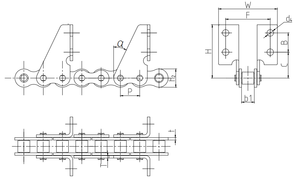Agricultural <b>Machinery</b> Short Pitch <b>Attachment</b> Chains for Combine Harvesters - Product Image 3