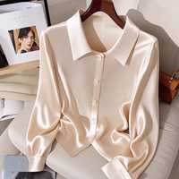 Camisa de Manga Larga de Lujo Ligero para Mujer con Top Elegante y a la Moda