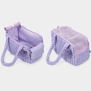 <b>Pet</b> <b>Carrier</b> Crossbody Bag For Cats Dogs Portable Breathable Polyester Solid Color 39x21x27cm - Product Image 4