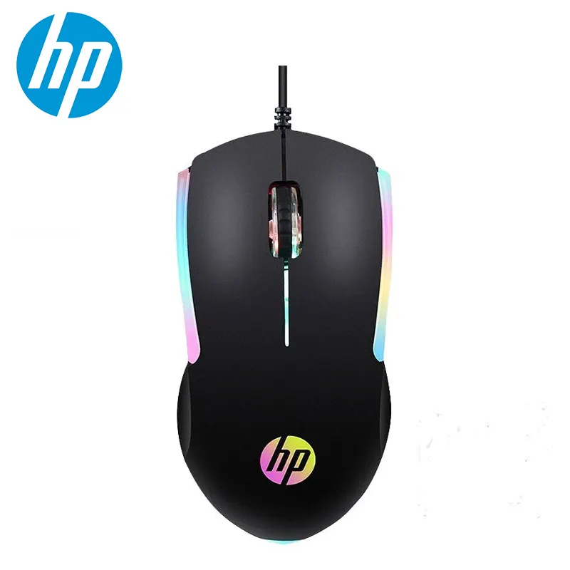 Mouse Gaming dengan kabel RGB, Mouse Gaming 3 tombol 7 warna LED untuk komputer Notebook Laptop kantor PC rumah untuk HP M160