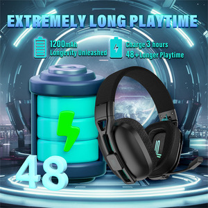 2.4G Over the Ear Gaming 25ms Low Latency <b>Wireless</b> Wired LED <b>Light</b> for Gamer GM920 2.4Gh - Product Image 5