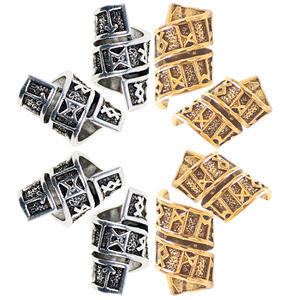 DIY Reggae Perruque Accessoire et Outil d'Extension de Cheveux Norvège Viking Lune Spirale Rune Alliage Cheveux Boucle Sale Tresse Bijoux Outil - Product Image 5