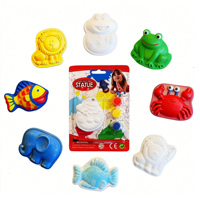 Kit de peinture de tortue en porcelaine pour enfants, bricolage soi-même, artisanat, en céramique, pour 4 +