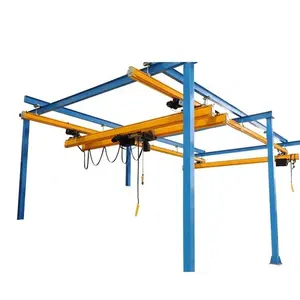 Supply Indoor Workstation Combined Crane Rigid Light Self Erecting Freestanding Overhead Bridge Crane