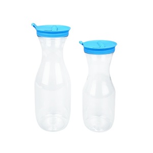 Pichet à eau pour animaux de compagnie 1,5 L et 1 L avec couvercle bleu pour boissons froides et stockage de jus - Product Image 5
