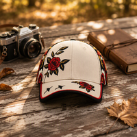 Casquettes de baseball structurées à 6 panneaux, broderie complète, couleur contrastante, visière incurvée, fermeture snapback, vente en gros