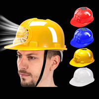 Casque de sécurité en gros Ventilateur de protection solaire de chantier Chapeau de protection du travail anti-écrasement extérieur d'été