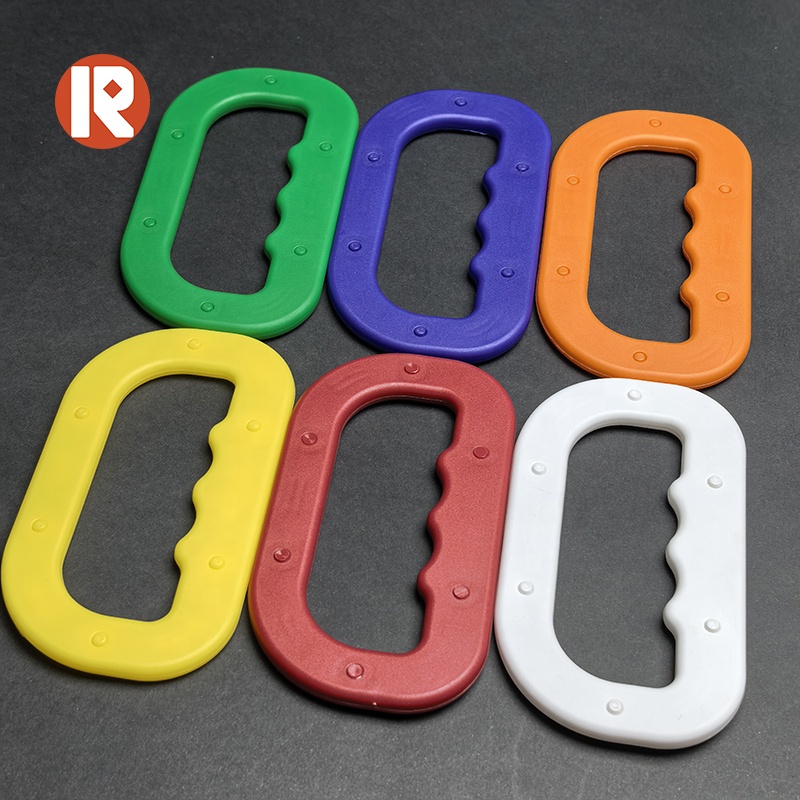 Professional Manufacturer Sanrun PH04 Multi Color Eco-Friendly Recyclable Durable Plastic Grocery Bag Carrier Handles