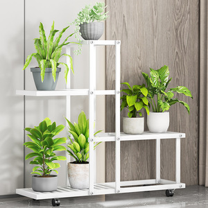 Étagère de rangement multi-niveaux en fer forgé de style européen, support de pot de fleurs <span class=keywords><strong>sur</strong></span> <span class=keywords><strong>pied</strong></span> pour salon, jardinières vertes - Product Image 2