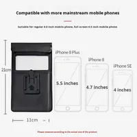 Nouveau sac de vélo imperméable avec support rotatif pour téléphone tactile, fixation sur guidon de moto, rétroviseur