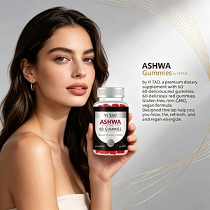 Suplementos de gomitas de hierbas ayurvédicas con sabor a fresa natural, de marca privada OEM, aptos para hombres y mujeres. - Product Image 4