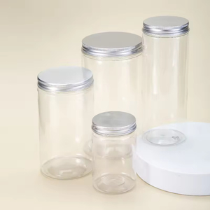 Bán buôn Tùy chỉnh hình trụ trong suốt Pet 330ml 400ml 500ml nhựa chai nước giải khát với nắp nhôm cho nước trái cây - Product Image 1