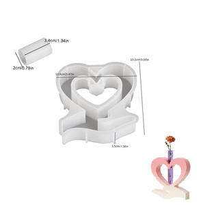 Nueva llegada tendencia molde de silicona tubo de ensayo jarrón amor arco hidropónico tanque planta flor soporte para manualidades DIY decoración del hogar - Product Image 5