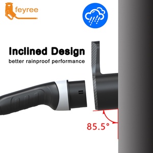 Feyree EV Charger Holder Type 2 Electric Vehicle Charging Cable Extra Protection Wallbox <b>Holster</b> New Black ABS - Product Image 2