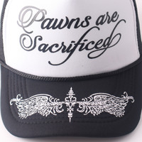 Casquette Trucker Y2K personnalisée en polyester à 5 panneaux, avec logo imprimé graphique, bicolore, dos en maille respirante et réglable – Vente en gros