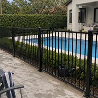 Valla de Seguridad para Piscina de Aleación de Aluminio, Tamaño y Altura Personalizables, Barrera Removible para Piscina Exterior, Precio de Fábrica