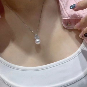Collar de Plata de Ley S925 Versátil al por Mayor, con Forma de Arroz, Exquisito, de Alta Gama, Ligero, con Diseño de Perlas de Moda - Product Image 4
