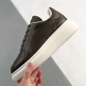Wholesale Custom White <b>Sneakers</b> Unisex <b>Leather</b> Casual Shoes Fashion Thick Sole Walking Shoes - Product Image 2
