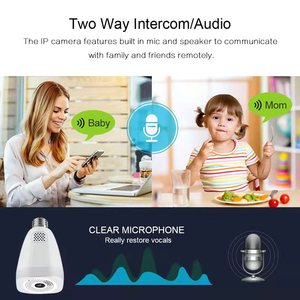 Tuya <span class=keywords><strong>Smart</strong></span> 3MP Bombilla Interior 360 Grados cámara de visión panorámica red <span class=keywords><strong>IP</strong></span> <span class=keywords><strong>Smart</strong></span> Wireless 3MP Vigilancia Wifi lámpara CCTV Cámara - Product Image 5