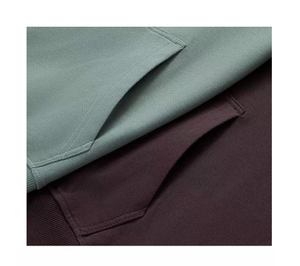 Jersey personalizado con capucha en blanco sólido de ajuste holgado de algodón de alta calidad para hombre - Product Image 4