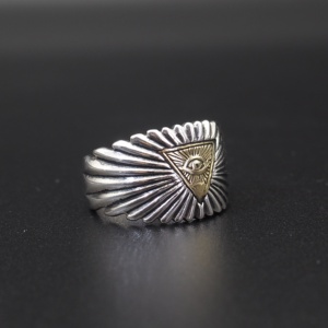 Classic 925 Argento Occhio di Horus Anello Per Gli Uomini - Product Image 6