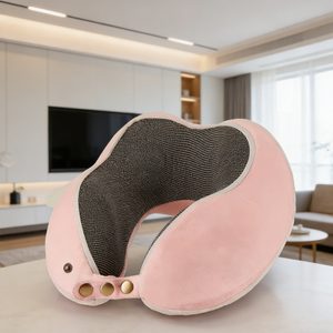 Almohada de Viaje en Forma de U Personalizable, Ergonómica, de Espuma Viscoelástica Ligera para Dormir, Acampar, Viajar en Auto, Avión y para Lactancia - Product Image 1