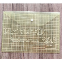 Transparent coloré A4 étudiant Document sac PP matériel bouton sac mallette bureau papeterie pour 209 produits de classement