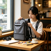 Ransel Vakum Anti Maling 60L yang Dapat Diperluas, Tahan Air, dengan Pompa dan USB