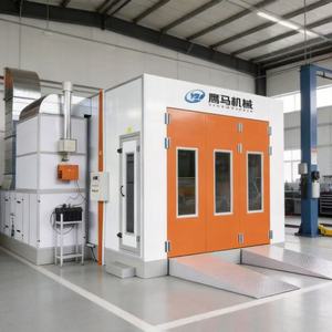 Cabine de peinture automobile électrique à brûleur diesel avec base au sol, porte en acier à 4 volets, ventilateurs centrifuges, <span class=keywords><strong>four</strong></span> professionnel pour carrosserie automobile CE - Product Image 2