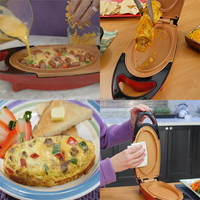 AOJA Mini poêle à oeufs électrique antiadhésive Crêpière à crêpes Contrôle de la température Tortilla Chapati Roti Makers pour la cuisine domestique