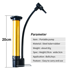 <span class=keywords><strong>Mini</strong></span> Bomba de Aire Whizz 2025 para Bicicleta, Baloncesto, Voleibol, Fútbol, <span class=keywords><strong>Inflador</strong></span> de Neumáticos, Funda de Inflado - Product Image 2