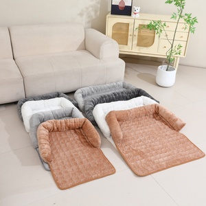 Coussin pour animaux <span class=keywords><strong>de</strong></span> compagnie <span class=keywords><strong>de</strong></span> style canapé à carreaux DO et lit pour chat et chien en forme <span class=keywords><strong>de</strong></span> U, chaud pour l'hiver, antidérapant, nid douillet pour animaux <span class=keywords><strong>de</strong></span> compagnie <span class=keywords><strong>de</strong></span> petite et moyenne taille - Product Image 4