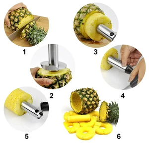 Zenidoo <b>Pineapple</b> Slicer Peeler <b>Cutter</b> Multi-Function Stainless Steel Kitchen Fruit & Vegetable Tools - Product Image 4
