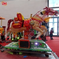 Manèges de parc d'attractions : train sur rail circulaire à thème équestre, en PRV personnalisé pour les centres touristiques et les attractions familiales