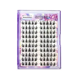 Faux cils effet oreilles de chat, tige transparente en plastique, fibres artificielles, pour un look naturel et dynamique au quotidien, série Trilogy - Product Image 1