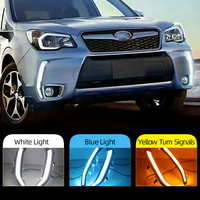 Luz LED DRL de Conducción Diurna, Impermeable, con Señalización Amarilla para Subaru Forester 2013 2014 2015 2016 2017 2018